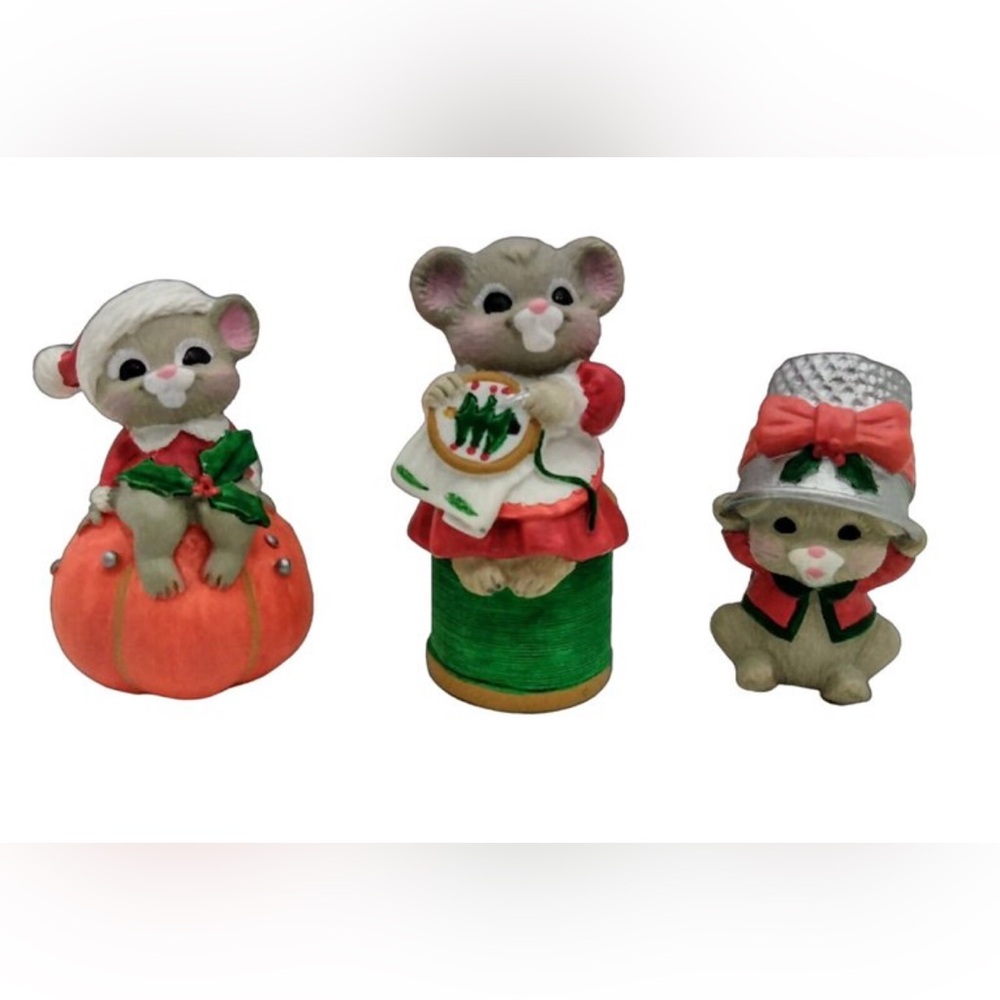 Vintage 1995 Hallmark The Sewing Club Merry Miniatures Set of 3